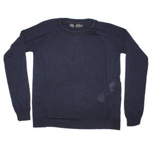 Authentic NWT Versace Women's Sweater Wool Navy Size Italy 38 $925 Retail